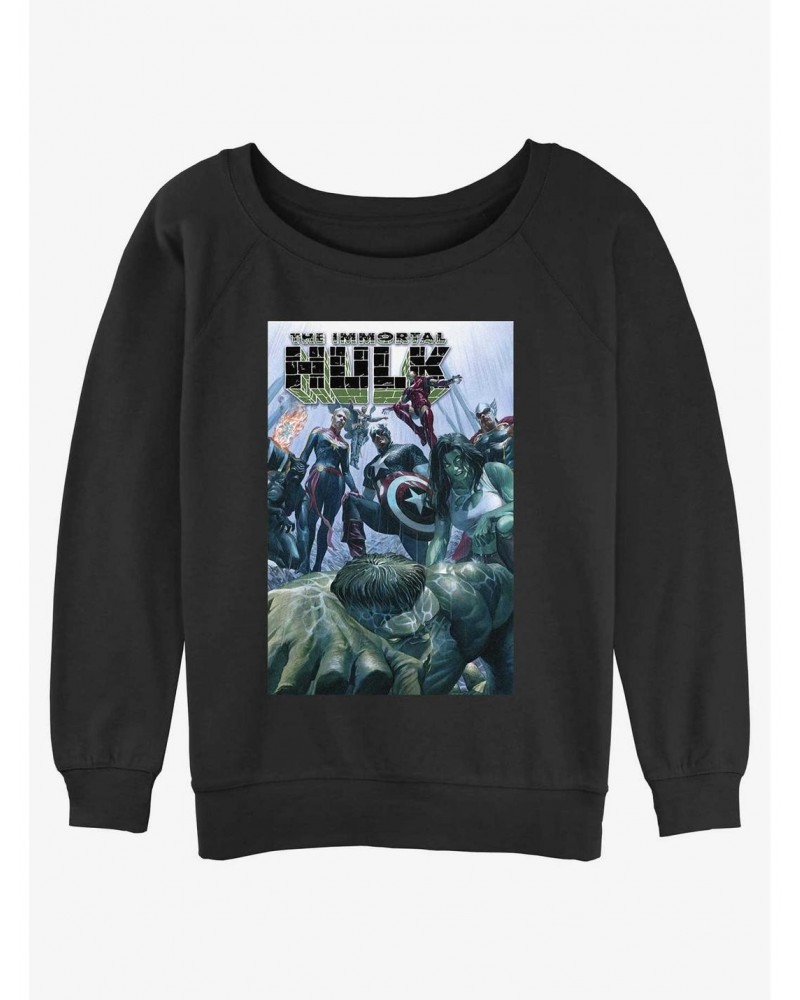 Marvel Hulk The Immortal Hulk Girls Slouchy Sweatshirt $17.71 Sweatshirts