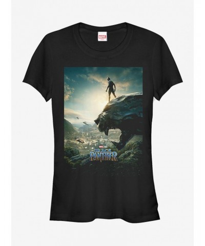 Marvel Black Panther 2018 Epic View Girls T-Shirt $10.96 T-Shirts