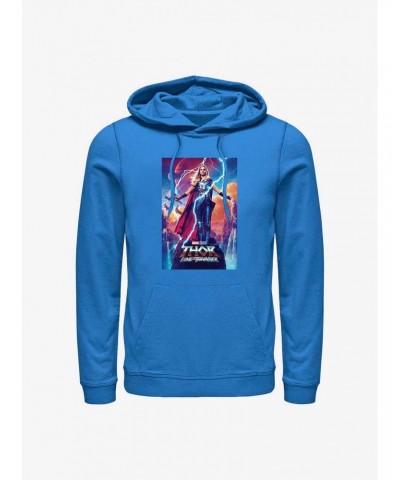 Marvel Thor: Love and Thunder Mighty Thor Movie Poster Hoodie $16.61 Hoodies