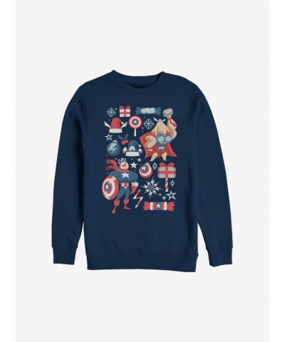 Marvel Avengers Holiday Mashup Sweatshirt $15.13 Sweatshirts