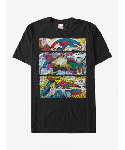 Marvel Spider-Man Comic Book Panels T-Shirt $11.71 T-Shirts