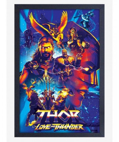 Marvel Thor Love And Thunder Cosmic Framed Wood Wall Art $9.46 Merchandises