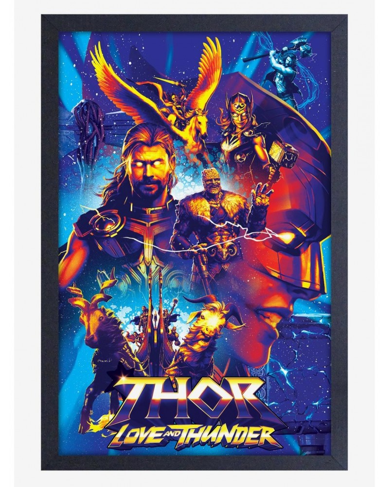 Marvel Thor Love And Thunder Cosmic Framed Wood Wall Art $9.46 Merchandises