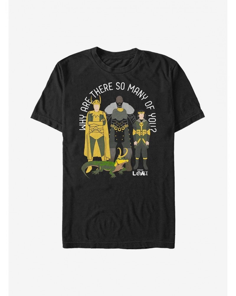 Marvel Loki Why Are There So Many Of You? T-Shirt $8.60 T-Shirts