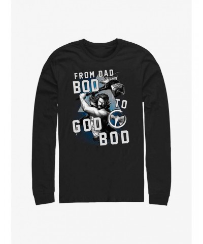 Marvel Thor: Love and Thunder From Dad Bod To God Bod Long-Sleeve T-Shirt $12.83 T-Shirts