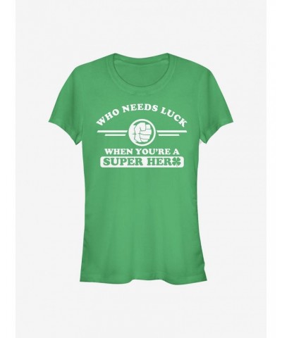 Marvel The Hulk Clover Collegiate Girls T-Shirt $9.21 T-Shirts