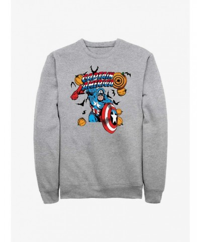 Marvel Captain America Pumpkins Sweatshirt $18.08 Sweatshirts