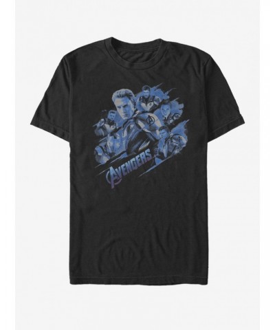 Marvel Avengers: Endgame Cap Blue Shot T-Shirt $9.56 T-Shirts