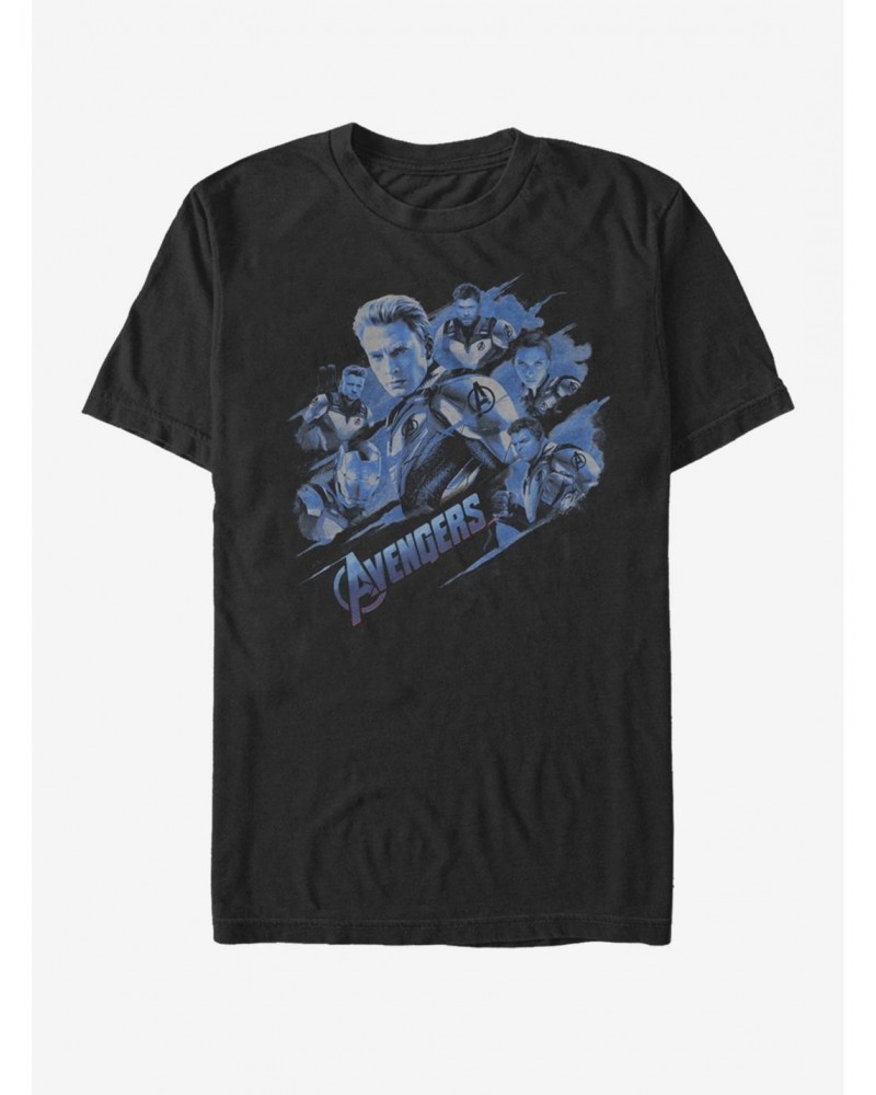 Marvel Avengers: Endgame Cap Blue Shot T-Shirt $9.56 T-Shirts