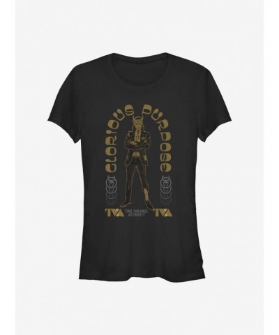 Marvel Loki Glorious Arch Girls T-Shirt $8.22 T-Shirts