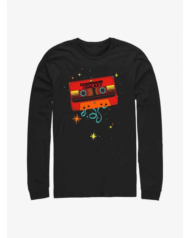 Marvel Guardians of the Galaxy Cassette Tape Long-Sleeve T-Shirt $12.17 T-Shirts