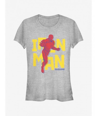 Marvel Iron Man Text Pop Iron Girls T-Shirt $7.97 T-Shirts