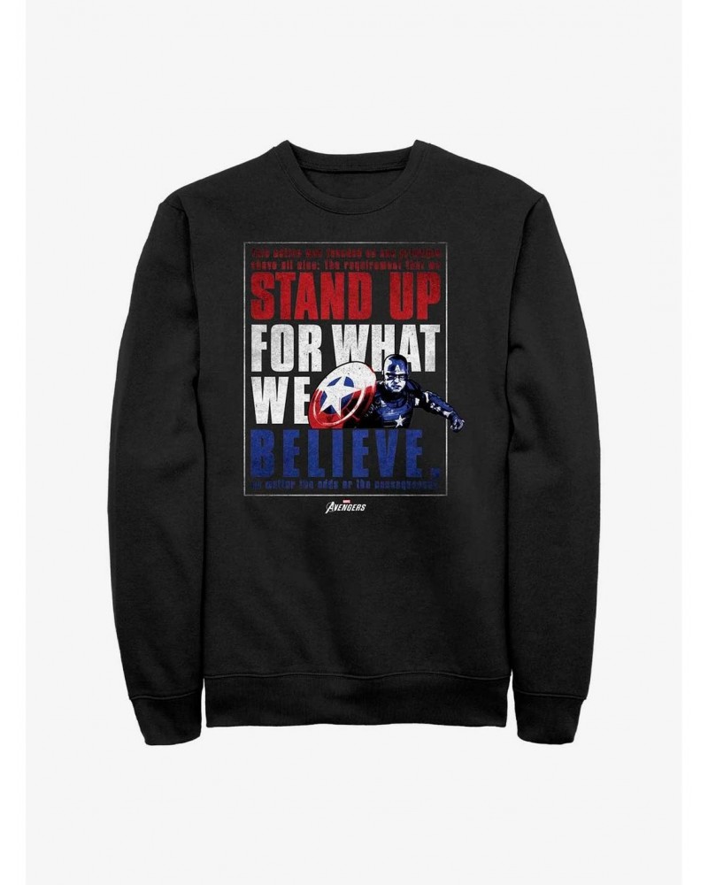 Marvel Captain America Believe Order Sweatshirt $12.55 Sweatshirts