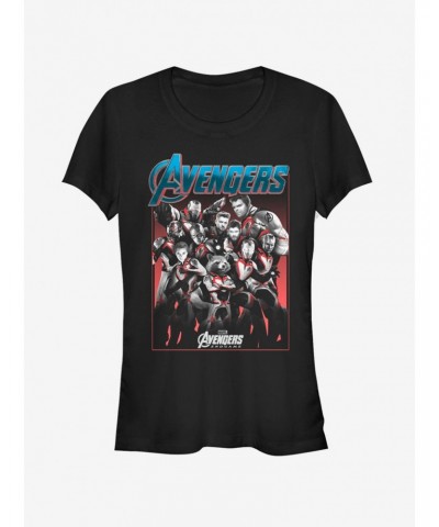 Marvel Avengers: Endgame Group Shot Girls T-Shirt $9.96 T-Shirts