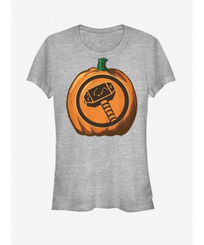 Marvel Halloween Thor Hammer Pumpkin Girls T-Shirt $10.71 T-Shirts