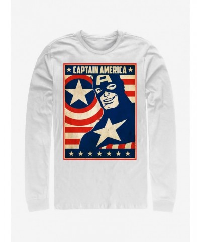 Marvel Captain America Da Poster Long-Sleeve T-Shirt $13.49 T-Shirts