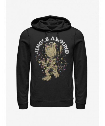 Marvel Guardins Of The Galaxy Jingle Groot Hoodie $20.65 Hoodies