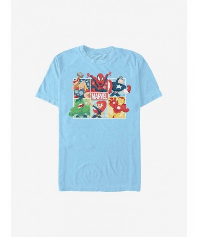 Marvel Avengers Hero Squares Holiday T-Shirt $11.23 T-Shirts
