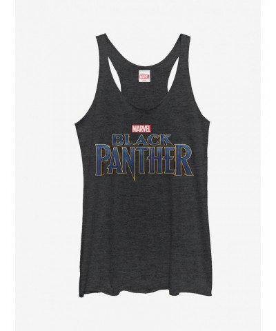 Marvel Black Panther 2018 Text Logo Girls Tanks $12.43 Tanks