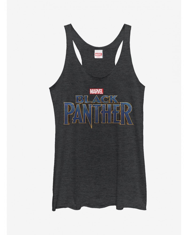 Marvel Black Panther 2018 Text Logo Girls Tanks $12.43 Tanks