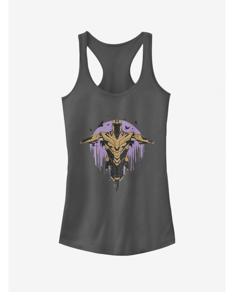 Marvel Avengers: Endgame Scarecrow Thanos Girls Charcoal Grey Tank Top $11.70 Tops