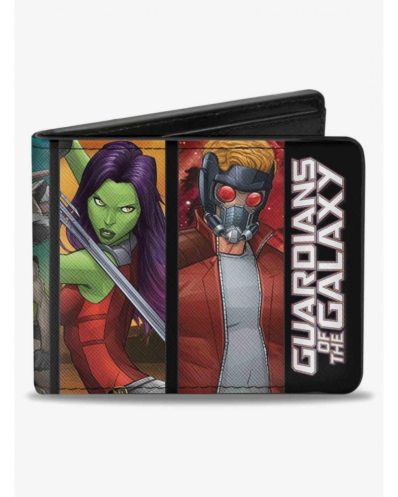 Marvel Guardians of The Galaxy 5 Character Pose Panels Bifold Wallet $9.61 Wallets