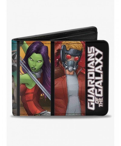 Marvel Guardians of The Galaxy 5 Character Pose Panels Bifold Wallet $9.61 Wallets