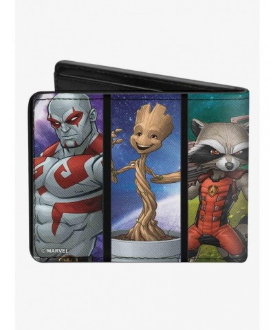 Marvel Guardians of The Galaxy 5 Character Pose Panels Bifold Wallet $9.61 Wallets