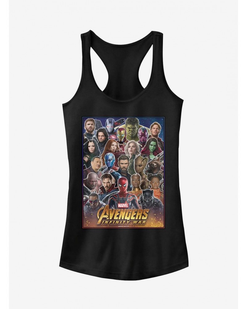 Marvel Avengers: Infinity War Hero Collage Girls Tank $8.47 Tanks