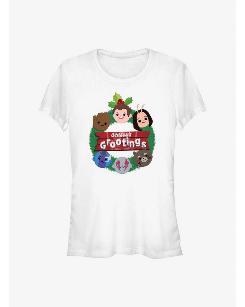 Marvel Guardians of the Galaxy Holiday Special Seasons Grootings Girls T-Shirt $9.46 T-Shirts