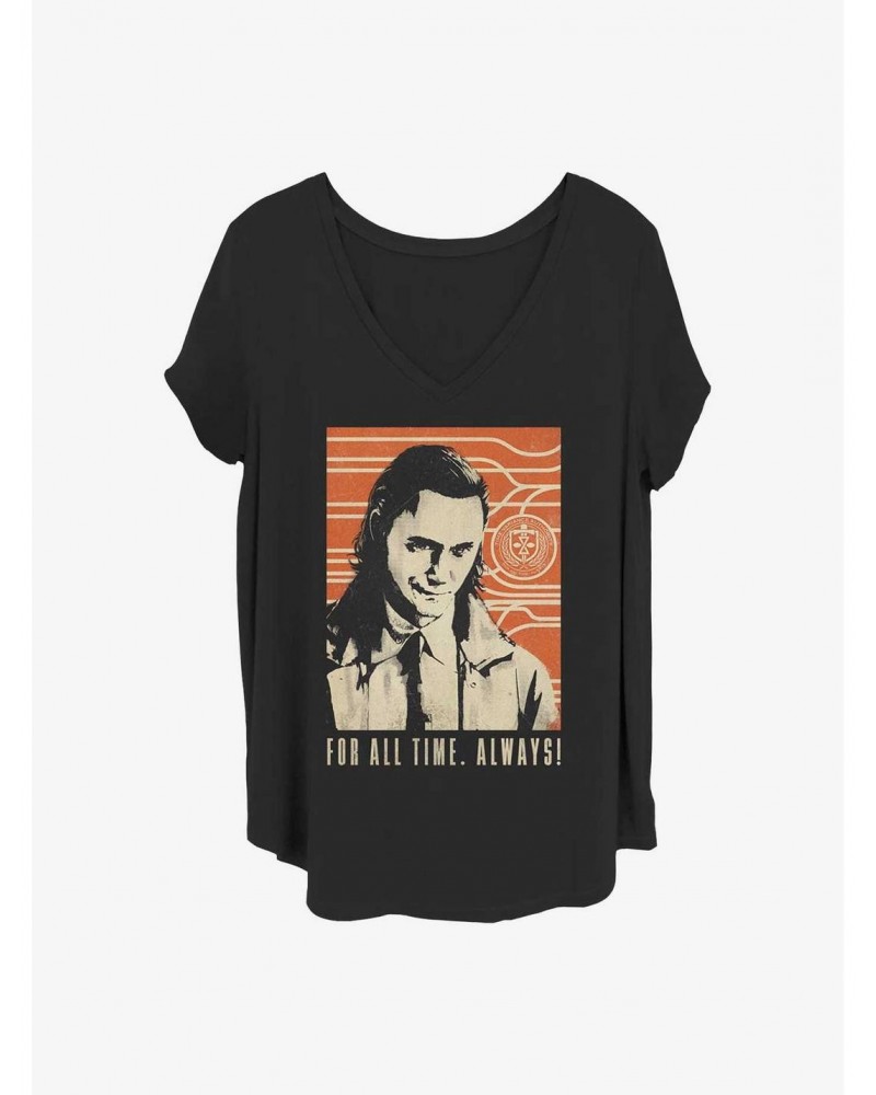 Marvel Loki Time Always Girls T-Shirt Plus Size $11.56 T-Shirts