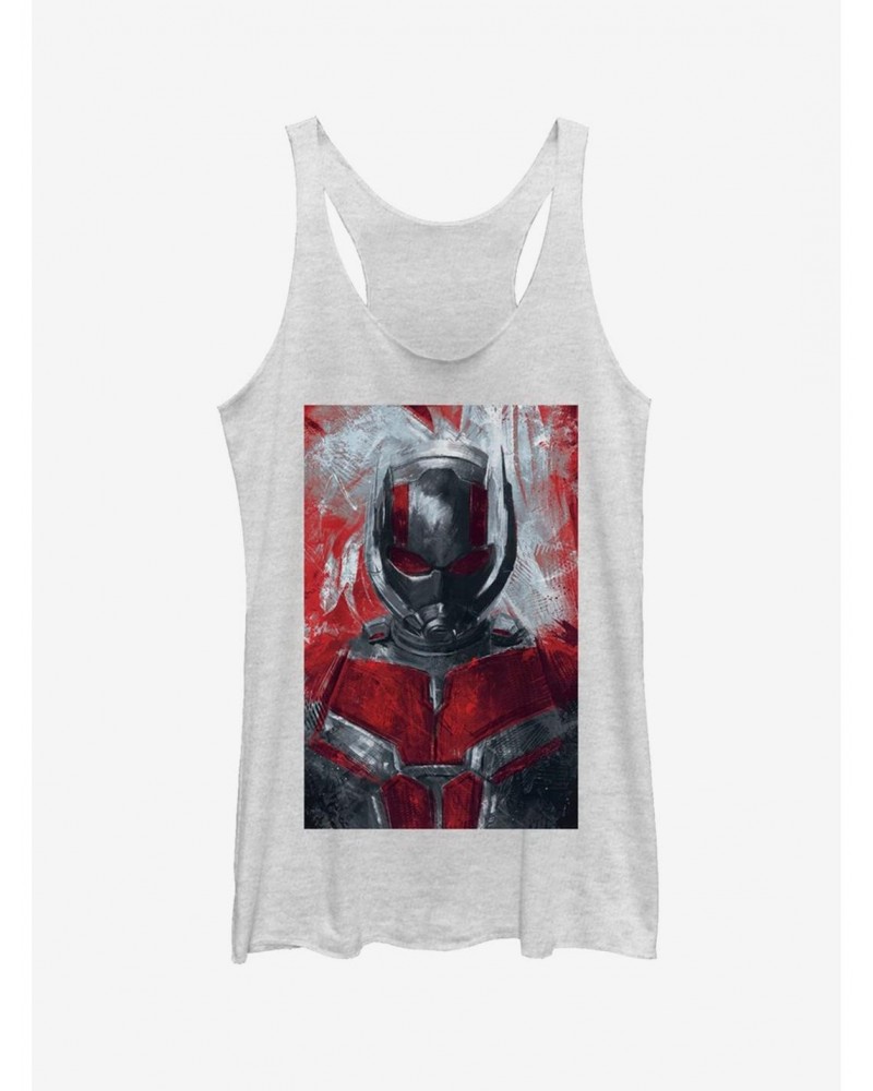 Marvel Avengers: Endgame Ant-Man Painted Girls White Heathered Tank Top $12.95 Tops