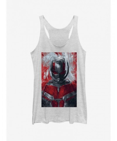 Marvel Avengers: Endgame Ant-Man Painted Girls White Heathered Tank Top $12.95 Tops