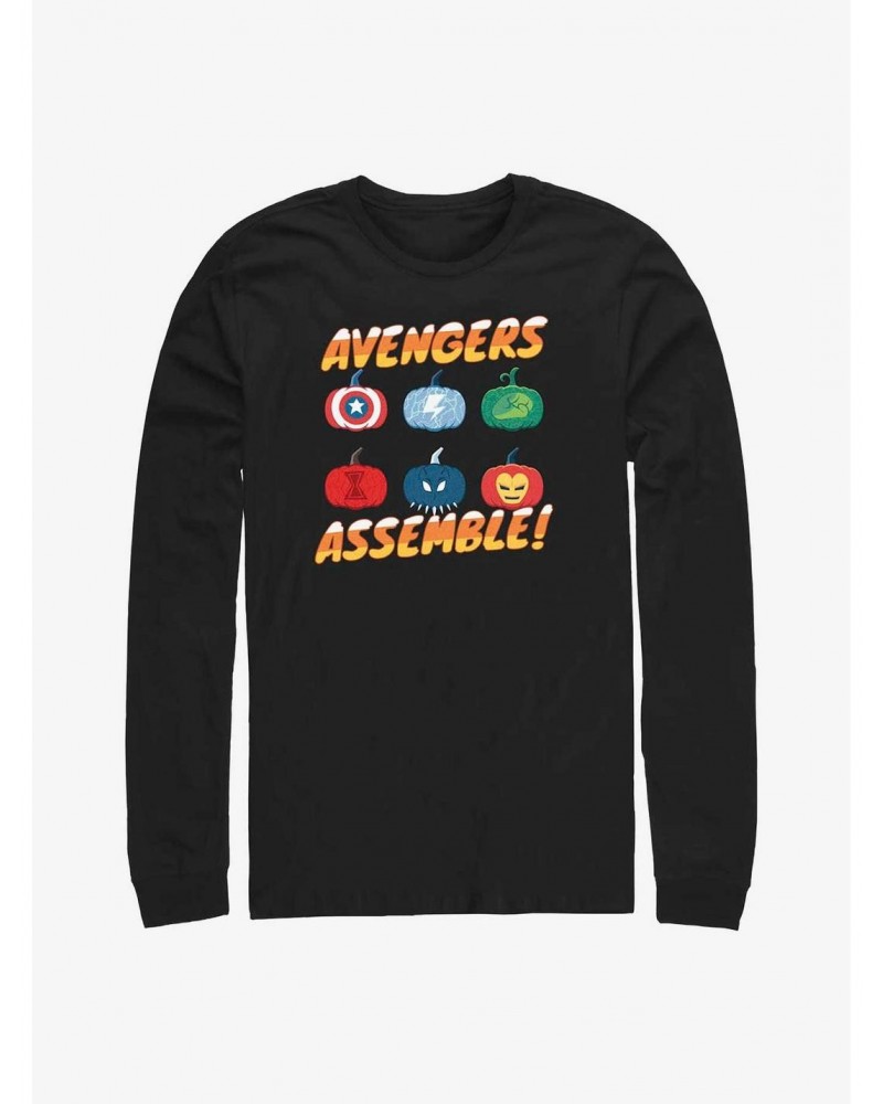 Marvel Avengers Pumpkins Assemble Long-Sleeve T-Shirt $11.52 T-Shirts