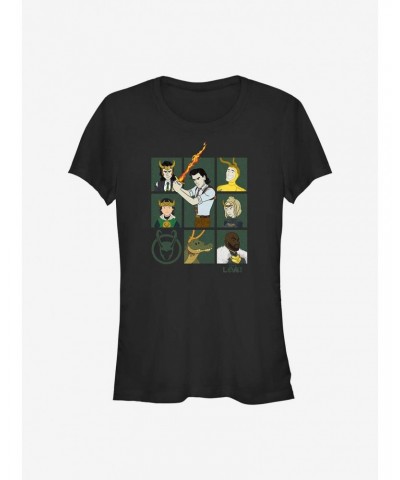 Marvel Loki Cartoon Loki's Girls T-Shirt $7.47 T-Shirts
