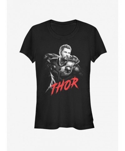 Marvel Avengers Endgame High Contrast Thor Girls T-Shirt $9.96 T-Shirts