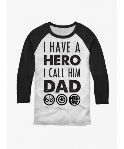 Marvel Avengers Hero Dad Raglan T-Shirt $9.54 T-Shirts